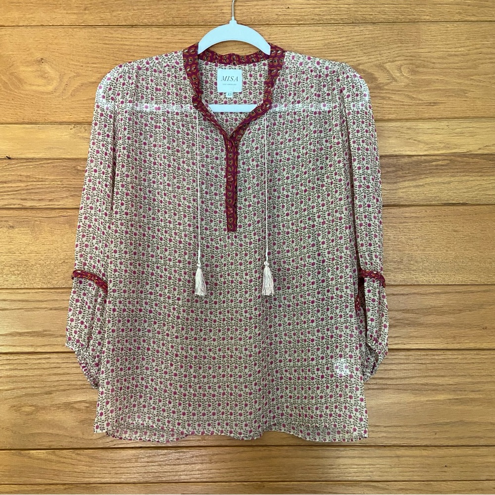 Misa Los Angeles floral blouse peasant top
